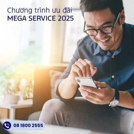 MEGA SERVICE CHĂM XE CHUẨN HÃNG, ƯU ĐÃI LÊN ĐẾN 30%