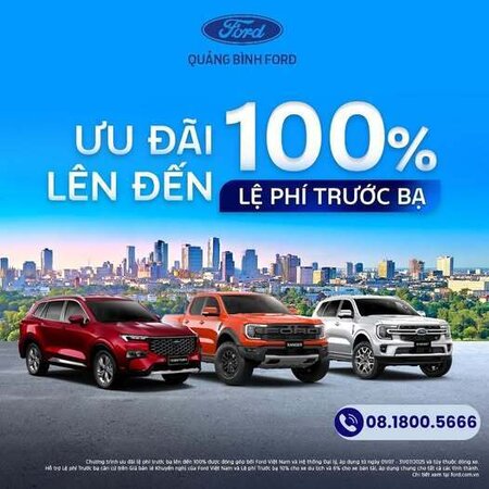 QUẢNG BÌNH FORD CHƯƠNG TRÌNH KHUYẾN MÃI THÁNG 7/2025 “RƯỚC FORD VỀ NHÀ - HÈ THÊM RỘN RÃ”