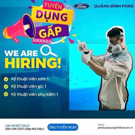 QUẢNG BÌNH FORD TUYỂN DỤNG NHÂN SỰ
