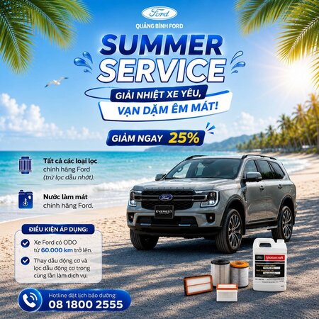 SUMMER SERVICE – GIẢI NHIỆT XE YÊU, VẠN DẶM ÊM MÁT!