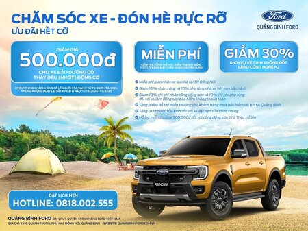 ƯU ĐÃI DỊCH VỤ - CHĂM SÓC XE - HÈ RỰC RỠ