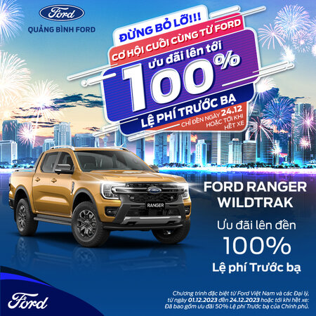Ưu đãi lệ phí trước bạ tại Quảng Bình Ford