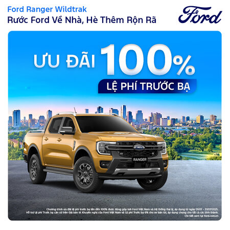 ƯU ĐÃI VÀNG: FORD RANGER – MIỄN 100% LỆ PHÍ TRƯỚC BẠ